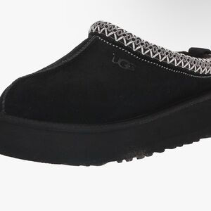 Ugg Black Slippers with Soft Suede Material and Thick Sole